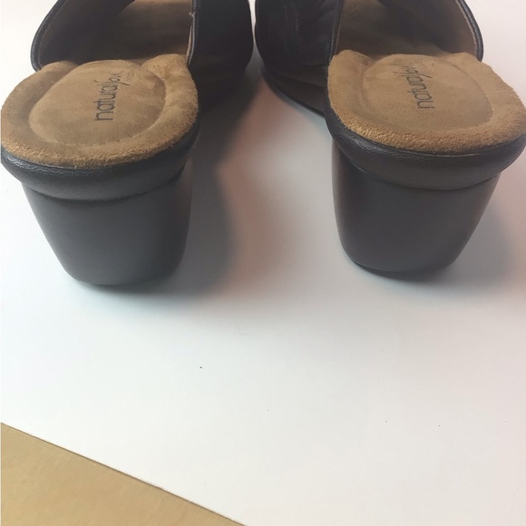 Natural Soul Haria Leather Mule Wedge Sandals Womens Size 9 - Picture 6 of 6